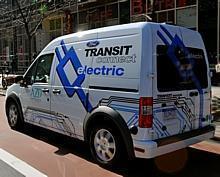 Ford Transit Connect Electric on the streets of New York 